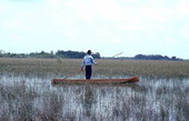 Glen Simmons navigating his way through the "River of Grass" on his glades skiff- Florida City, Florida.