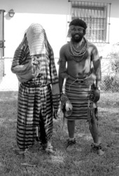Nigerian acrobatic dancers Augustine (r) and Felix Omeben - North Miami, Florida.