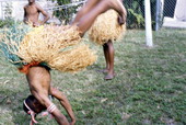 Dancer performing Nigerian acrobatic dance - North Miami, Florida.