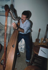 Jose Palmi playing harp