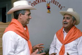 Cuban guajiro singer Meliton Perdomo sings a decima to apprentice Mario Brito - Medley, Florida.