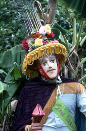 Nicaraguan American Jose Silva dressed as the mandador, or Spanish commander, for the Nicaraguan Toro Huaco pageant - Pembroke Pines, Florida