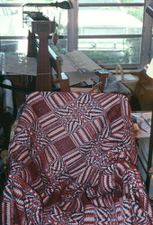 Coverlet woven by Jane Burns - West Palm Beach, Florida.