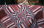 Close-up view of coverlet woven by Jane Burns - West Palm Beach, Florida.