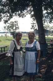 Erna Parpard and Elfriede Schmidt at the "I am an American" festival - Boynton Beach, Florida.