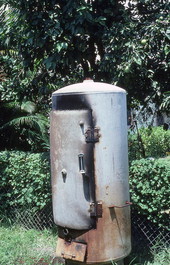William Thompson's turkey smoker - Delray Beach, Florida.