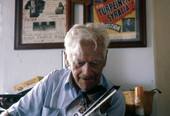 Finnish fiddler William Syralia at his home - Lake Worth, Florida.