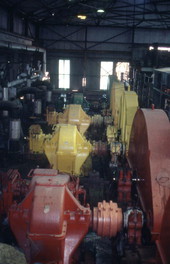 Milling machinery at a sugar mill - Pahokee, Florida