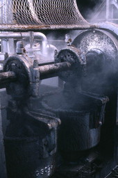 Milling machinery at a sugar mill - Pahokee, Florida