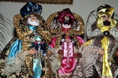 Lottie Wojtkiewicz' Christmas dolls on display at the Pulaski Day Festival at the American-Polish Club - Lake Worth, Florida.