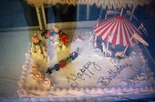 Birthday cake at the Tulipan Bakery, Cuban bakery - West Palm Beach, Florida