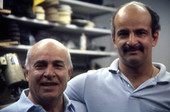 Shoe repairmen Santo and Tony Mongoli - Lantana, Florida.