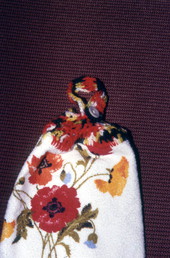 Crocheted towel handle by Anna Angeloff - West Palm Beach, Florida.