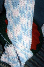 Baby blanket crocheted by Anna Angeloff - West Palm Beach, Florida.