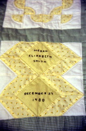 Baby quilt made by Virginia Farace - Boynton Beach, Florida.