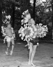 North Florida Council, Boy Scouts Echocotee Lodge Dance Team performing at the 1966 Florida Folk Festival - White Springs, Florida.