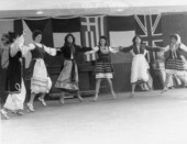 Greek dancers performing at the 1976 Florida Folk Festival - White Springs, Florida.