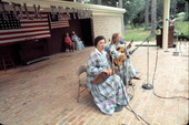 Evelyne Beers Burnstine and Susan Boyer Haley performing at the 1977 Florida Folk Festival - White Springs, Florida