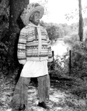 Seminole Indian Billy Bowlegs III at the 1960 Florida Folk Festival - White Springs, Florida