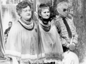 Jesse Belle DeVane, (left), with Frank and Lottie Shore, speaking at the 1969 Florida Folk Festival - White Springs, Florida