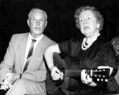 Folk singers Colonel and Mrs. Jacob R. Moon of Gainesville performing - Florida
