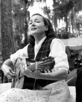 Ruth Neal of Gainesville performing at the 1961 Florida Folk Festival - White Springs, Florida