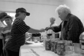 Marie Norris demonstrating food canning - White Springs, Florida
