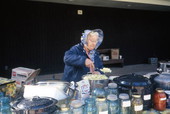 Marie Norris preparing food for canning - White Springs, Florida