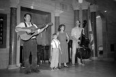 Johnson Family Band performing at 4th of July celebration in Foster Tower - White Springs, Florida