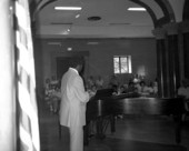 Gospel singer Myron Carter performing at 4th of July celebration in Foster Tower - White Springs, Florida