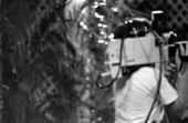 Camera operator filming at the 1985 Florida Folk Festival - White Springs, Florida