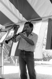Jaime Bronsztein performing klezmer music at the 1986 Florida Folk Festival - White Springs, Florida