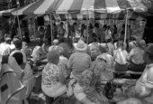 Audience watching clogging workshop at the 1986 Florida Folk Festival - White Springs, Florida