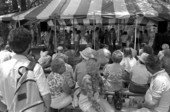 Audience watching clogging workshop at the 1986 Florida Folk Festival - White Springs, Florida