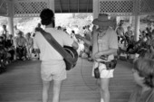 Martin Crutchfield's performance being recorded at the 1986 Florida Folk Festival - White Springs, Florida