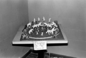 Carved circus figures by Harold Dunn at the 1988 Florida Folk Festival - White Springs, Florida
