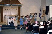 Children of Congregation Beth Am performing Purim play - Orlando, Florida.