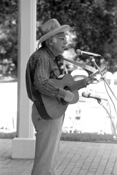 Robert Dixon singing cowboy songs at the 1992 Florida Folk Festival - White Springs, Florida.