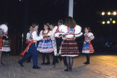 The Beseda Dancers of Masaryktown performing Czechoslovakian folk dance at the 1992 Florida Folk Festival - White Springs, Florida .