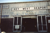 Entrance to Geslin Sailmakers at the Key West Seaport building - Key West, Florida.