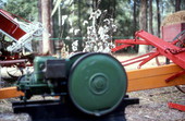 Antique two-stroke engine on display during Rural Folklife Days demonstrations - White Springs, Florida