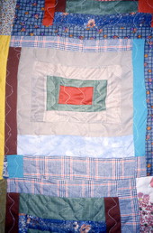Detail of quilt made by Sally Jones, on display during Rural Folklife Days demonstrations - White Springs, Florida