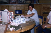 Nicario Jimenez demonstrating Peruvian retablo making - Gainesville, Florida.