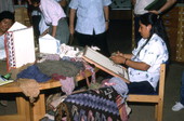 Alejandrina Ayme demonstrating traditional Peruvian Indian weaving - Gainesville, Florida.