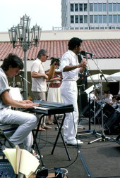 Nestor Torres and Spice performing at the Traditions Festival - Miami, Florida.