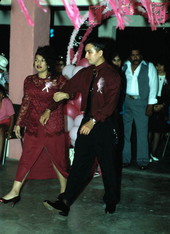 Two people step out on the dance floor - Dade County, Florida.