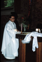 Priest holds the Thanksgiving Mass for Quinceanera - Apopka, Florida