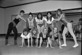 Young women in aerobics class- Tallahassee, Florida.