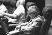 Member of the "Silver Haired Legislature" sitting in the Florida House of Representatives - Tallahassee, Florida.