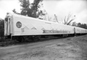 View of Ringling Bros. and Barnum & Bailey's train cars - Tallahassee, Florida.